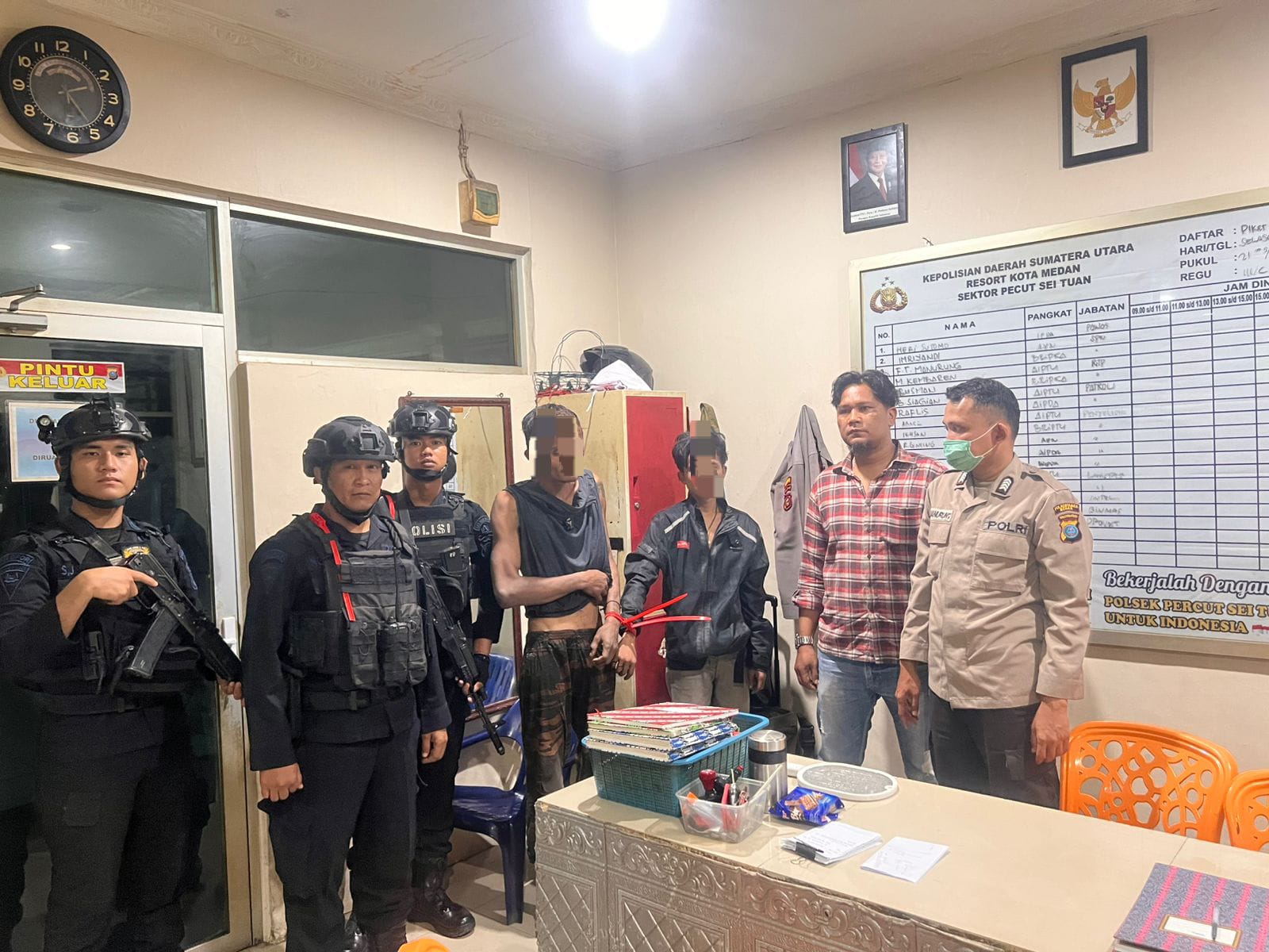 Brimob Sumut Gagalkan Percobaan Pencurian Saat Patroli Dini Hari, Dua Terduga Diamankan