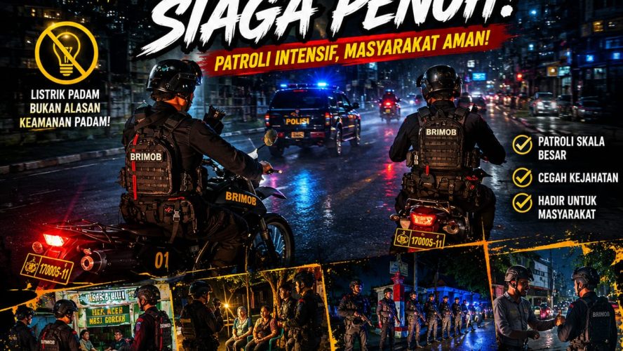 Blackout SUMBAGUT Bikin Kota Gelap, Polda Sumut Dan Jajaran Intensifkan Patroli Antisipasi Kejahatan