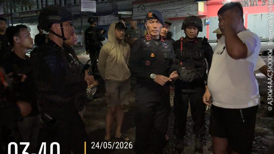 Patroli Blackout, Brimob Polda Sumut Gagalkan Aksi Pencurian Kabel Tembaga Di Helvetia