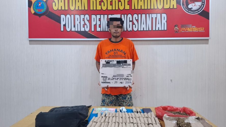 Polres Pematangsiantar Ungkap Dan Amankan Warga Gang Pulut Putih Milik Ganja