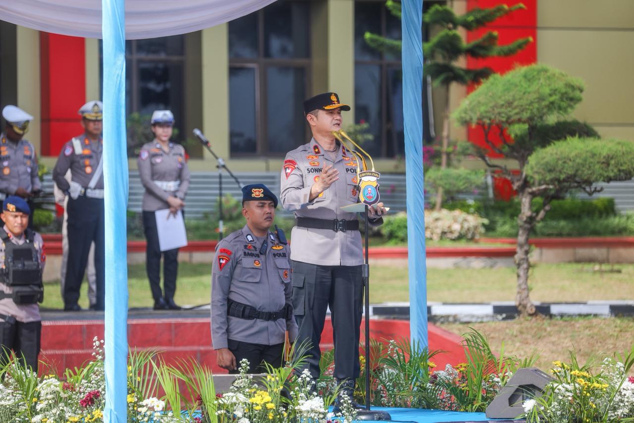 Polda Sumut Gelar Apel Pasukan Operasi ASEAN U-19 Toba 2026, Siap Amankan Turnamen Internasional