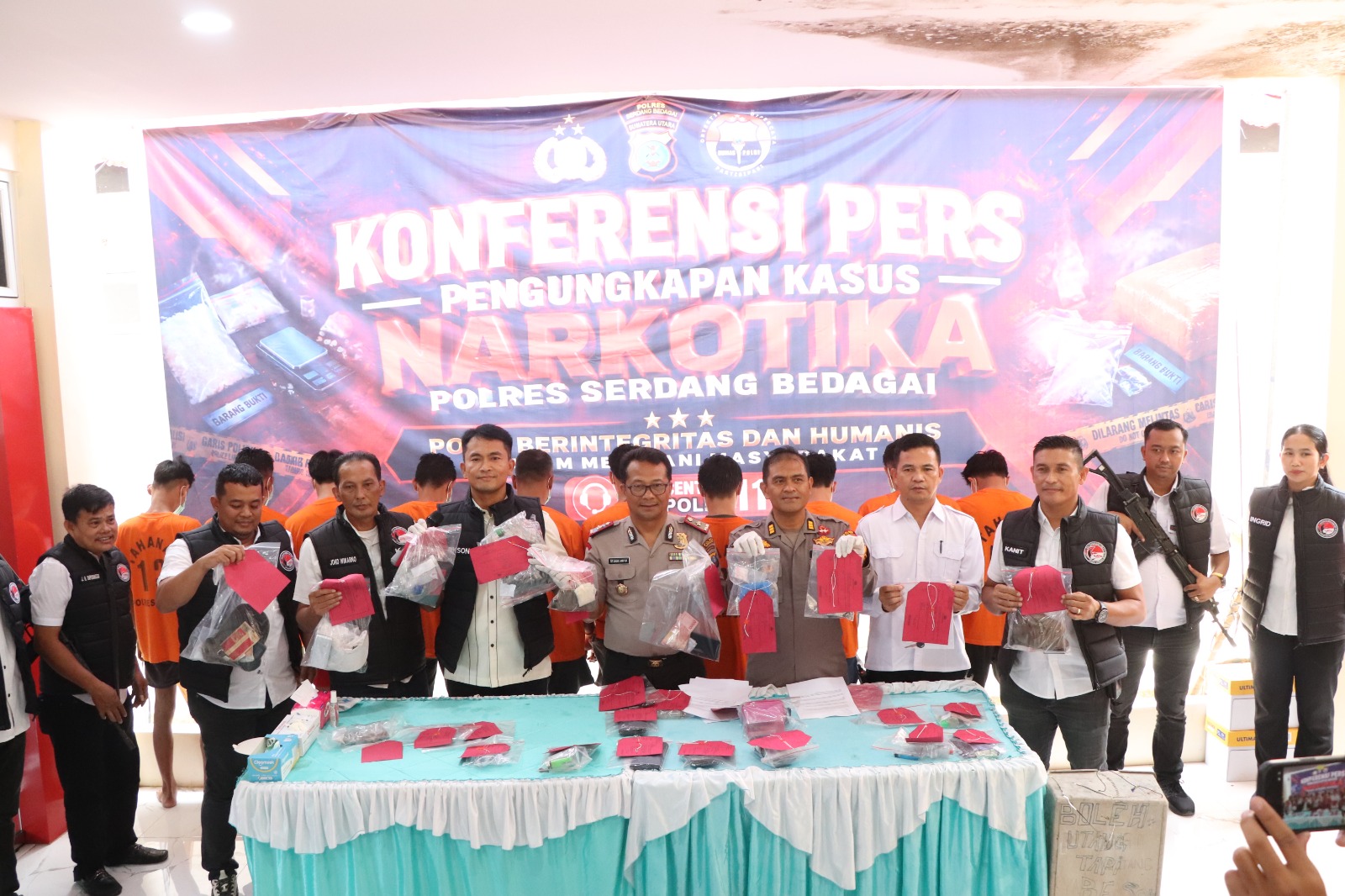 Polres Sergai Gelar Hasil Ops Antik Toba 2026: 38 Kasus Diungkap, 58 Tersangka Diamankan