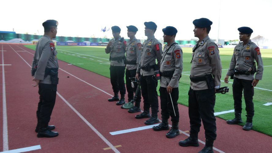 Jelang Laga Filipina Vs Australia, Gegana Brimob Polda Sumut Sterilisasi Stadion Madya Untuk Pastikan Keamanan ASEAN U-19 Boys’ Championship 2026