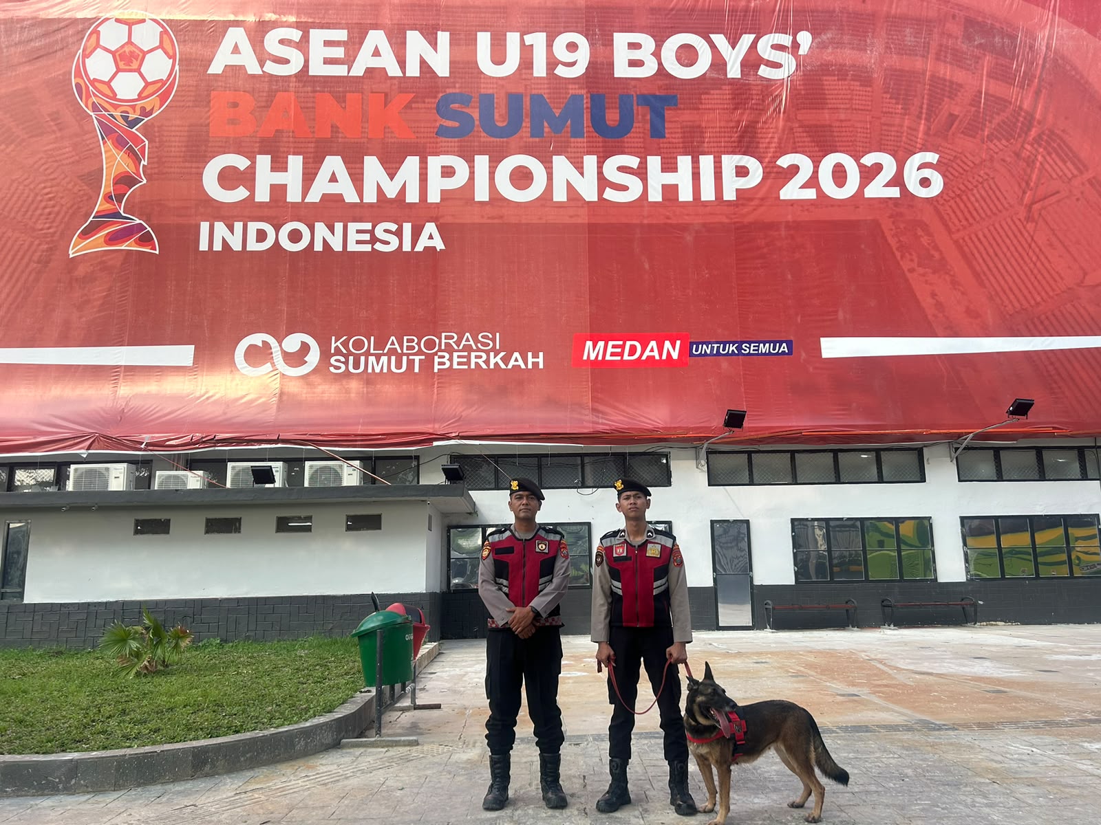 Unit K-9 Polda Sumut Turun Ke Stadion Teladan, Perkuat Pengamanan Piala AFF U-19 2026