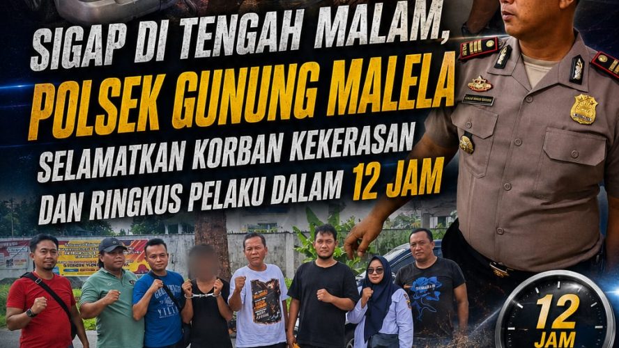 Sigap Di Tengah Malam, Polsek Gunung Malela Selamatkan Korban Kekerasan Dan Ringkus Pelaku Dalam 12 Jam