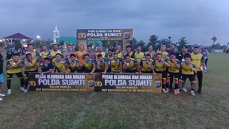 Semangat Bhayangkara Presisi Menggema Di Final POR Polda Sumut, Polres Toba Sabet Gelar Juara