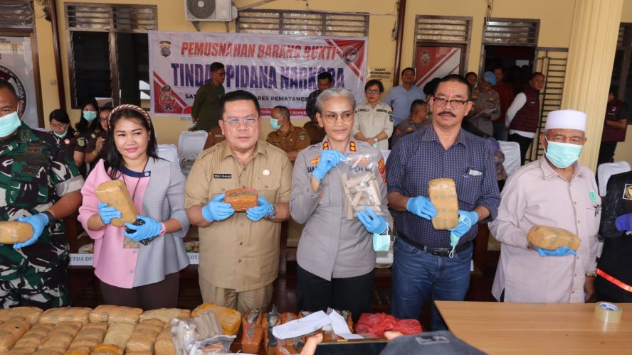 Polres Pematangsiantar Gelar Pemusnahan Barang Bukti Narkotika