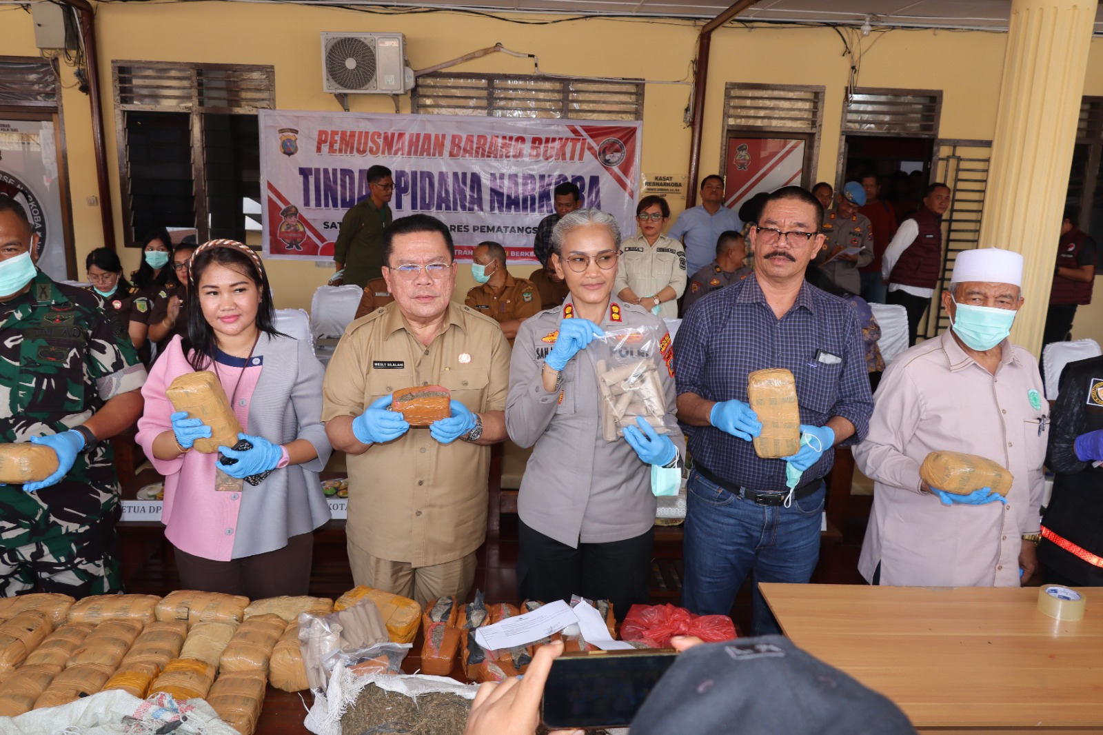 Polres Pematangsiantar Gelar Pemusnahan Barang Bukti Narkotika