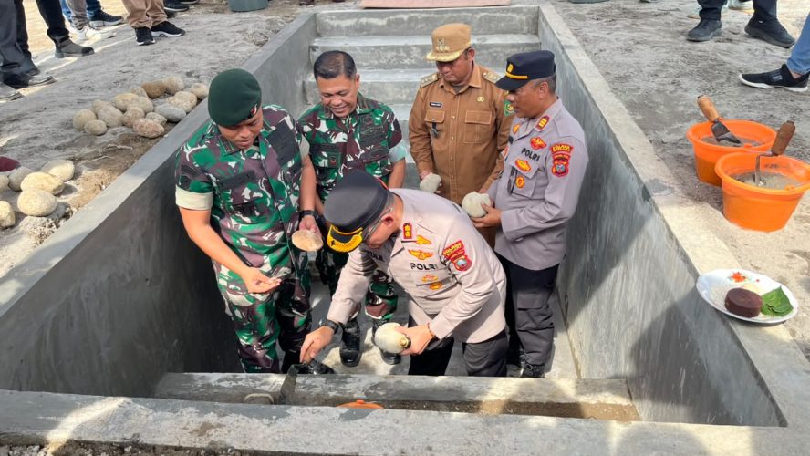 Kapolres Binjai Hadiri Peletakan Batu Pertama Pembangunan PT Natural Tirta Segar Di Langkat