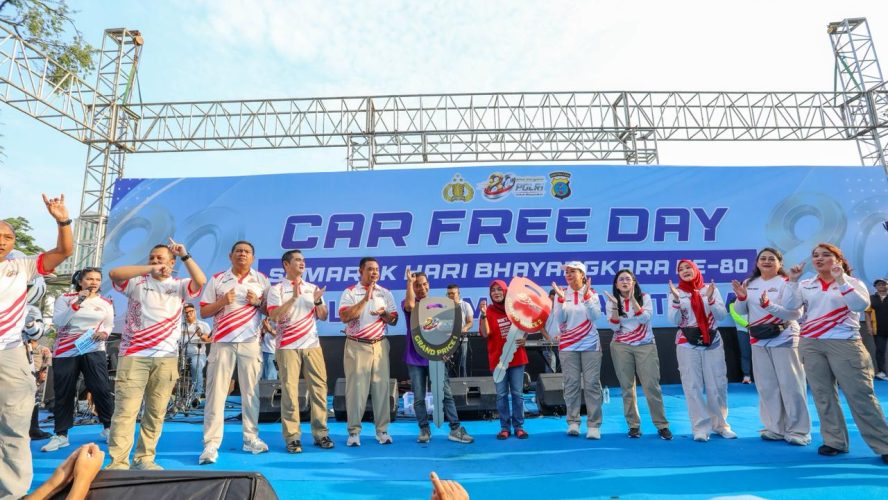 Semarak Bhayangkara Ke-80, Polda Sumut Hadirkan Layanan Sosial Dan Kepedulian Nyata Untuk Masyarakat Di CFD Medan