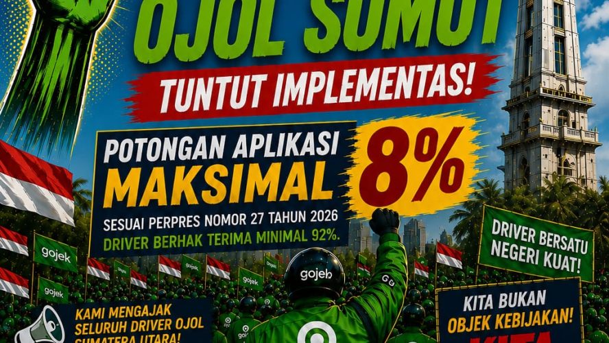 Ojol Sumut Gelar Aksi Akbar 18 Juni, Desak Kepastian Potongan Aplikasi 8 Persen dan Soroti Dampak BBM
