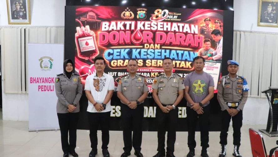 Polres Sergai Gelar Bakti Kesehatan, Ratusan Warga Dan Personel Ikuti Pemeriksaan Serta Donor Darah Gratis