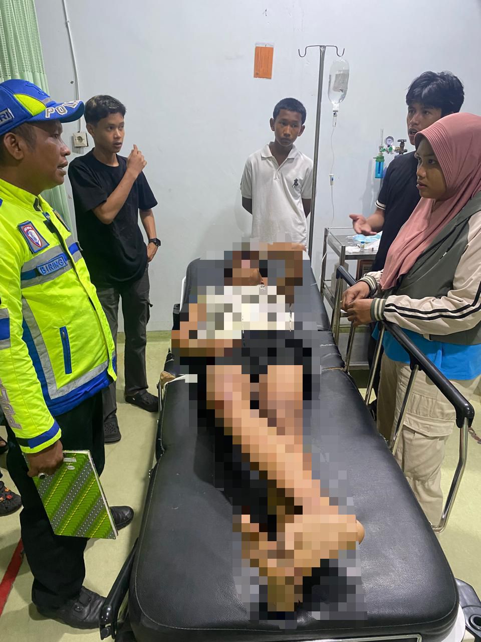 Lalai Dan Tak Pakai Helm, Dua Sepeda Motor Tabrakan Di Sergai, 4 Orang Luka-Luka