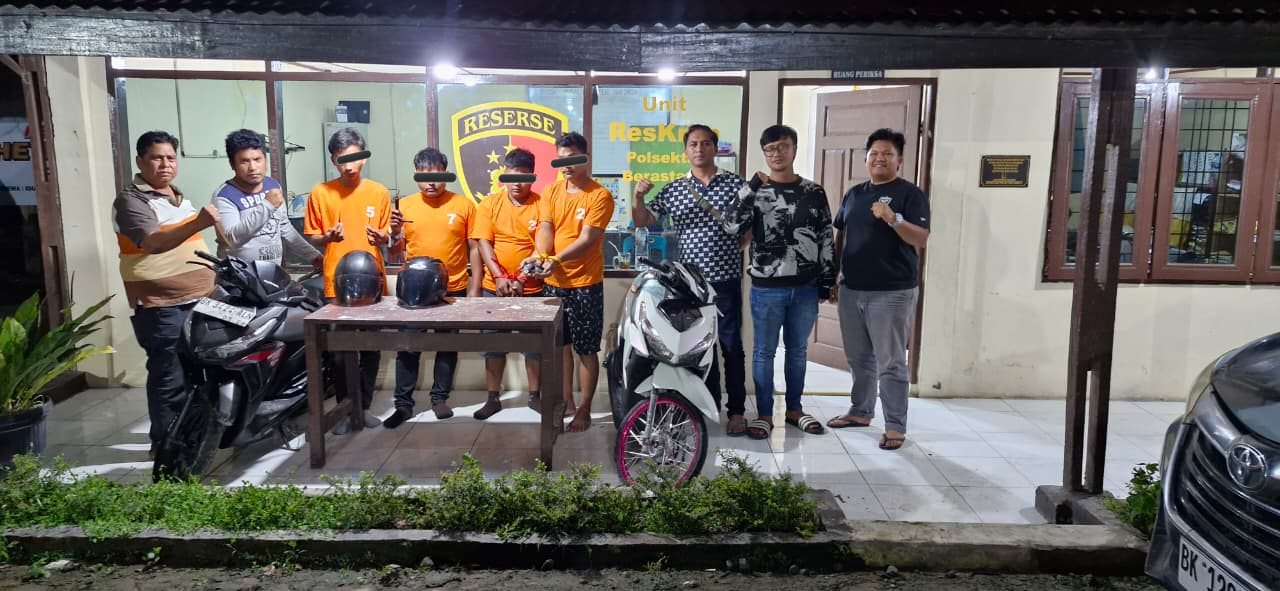 Sindikat Curanmor Antar Wilayah Dibongkar, Empat Pelaku Ditangkap Unit Reskrim Polsek Berastagi