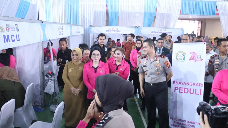 Kapolres Langkat Dukung Sukses Bakti Kesehatan Polda Sumut, Ribuan Masyarakat Antusias Ikuti Pelayanan Gratis