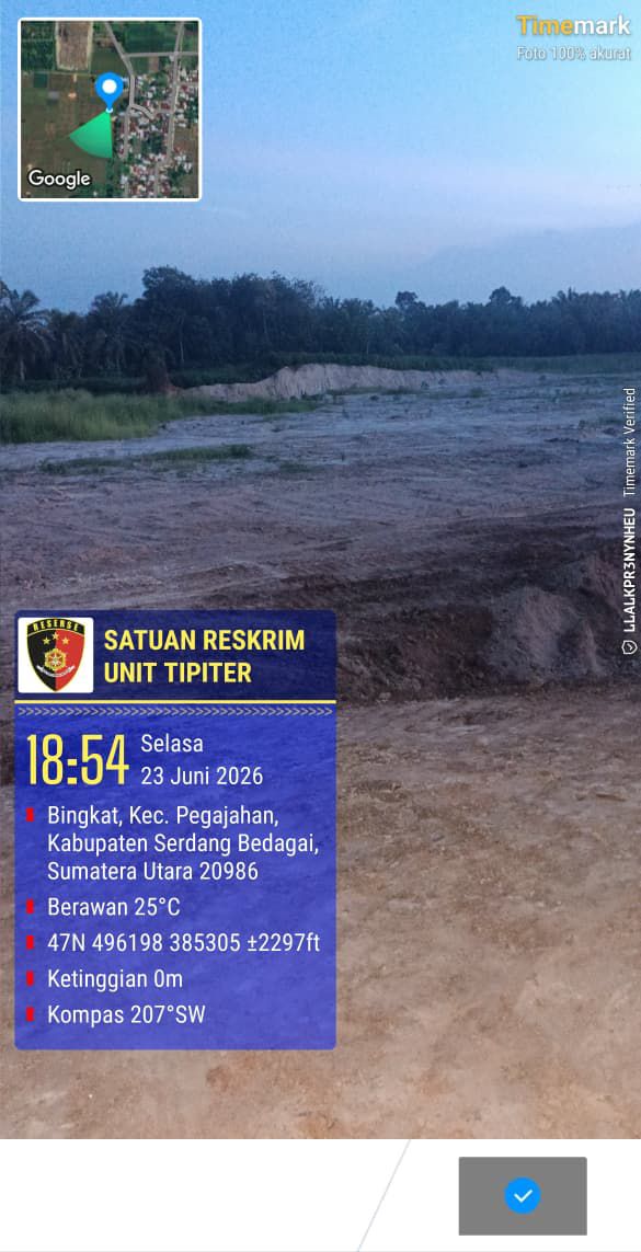 Sat Reskrim Polres Sergai Respon Informasi Masyarakat, Tindak Lanjuti Cek Lokasi Galian C Ilegal Di Pegajahan