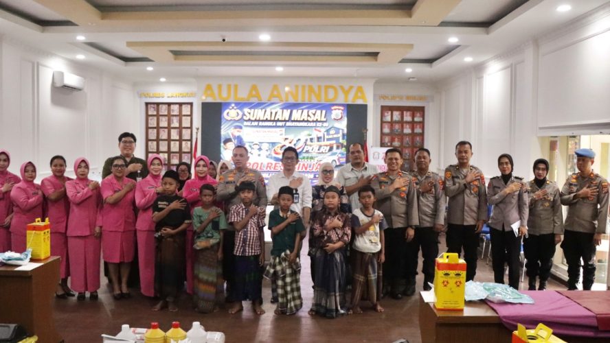 Menyambut Hari Bhayangkara Ke-80 Tahun 2026, Polres Binjai Gelar Sunatan Masal
